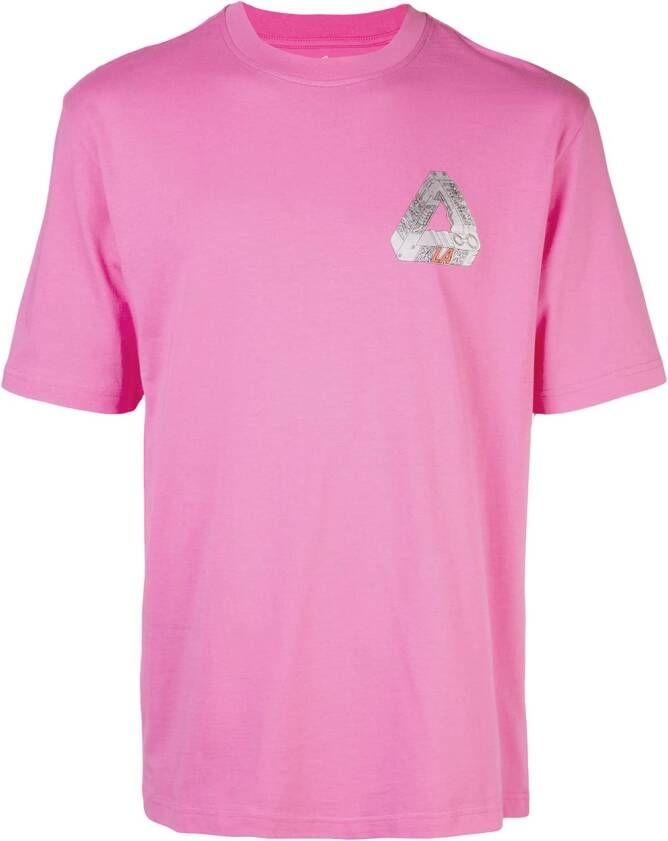 Palace T-shirt met logo Roze