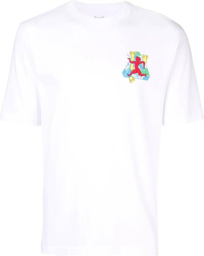 Palace T-shirt met print Wit