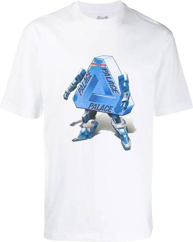 Palace T-shirt met robot print Wit