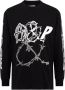 Palace x Anarchic Adjustment Counter Couture sweater Zwart - Thumbnail 1