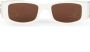 Palm Angels Rock-geïnspireerde zonnebril met gotisch logo White Unisex - Thumbnail 1