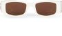 Palm Angels Eyewear Angel zonnebril met rechthoekig montuur Wit - Thumbnail 1