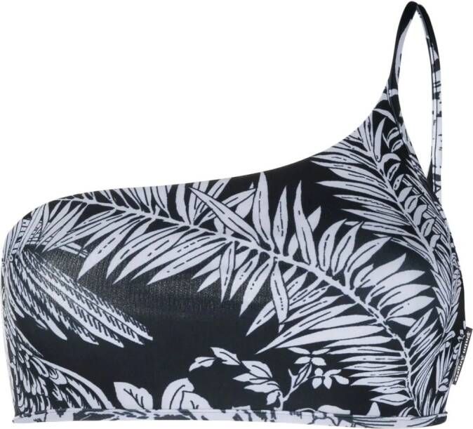 Palm Angels Asymmetrische bikinitop Zwart