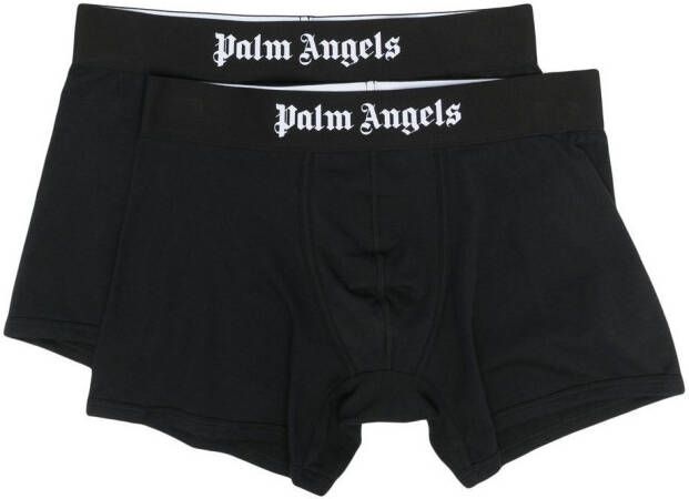 Palm Angels Twee slips met logoband Zwart