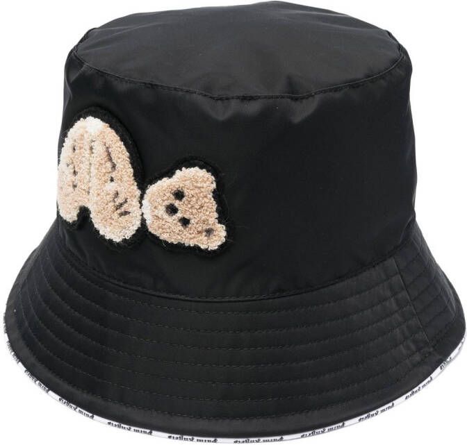 Palm Angels Vissershoed met patch Zwart