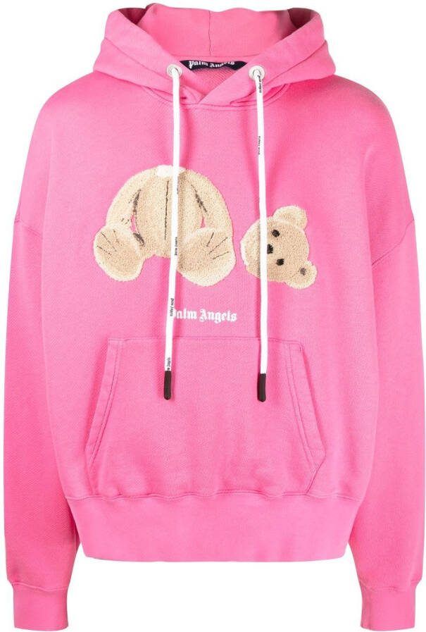Palm Angels Hoodie met teddybeerprint Roze