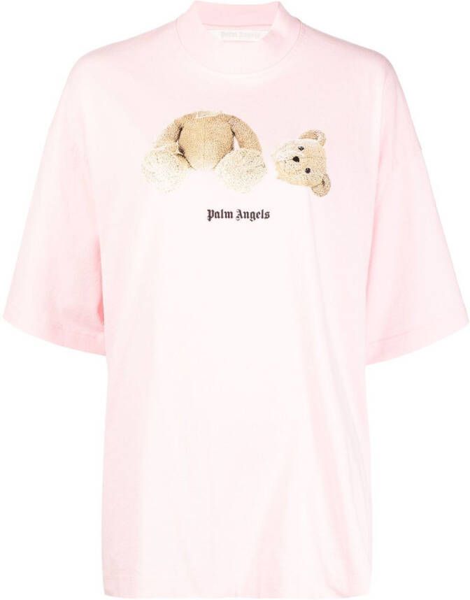 Palm Angels T-shirt met print Roze