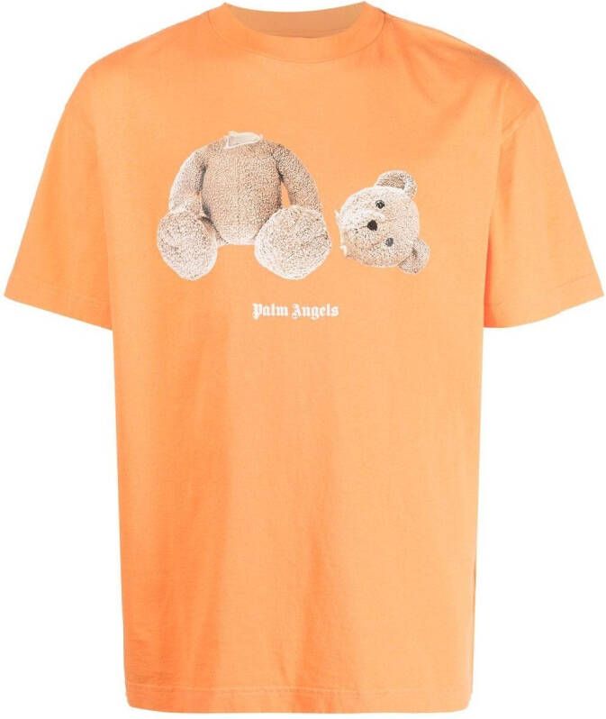 Palm Angels T-shirt met print Oranje