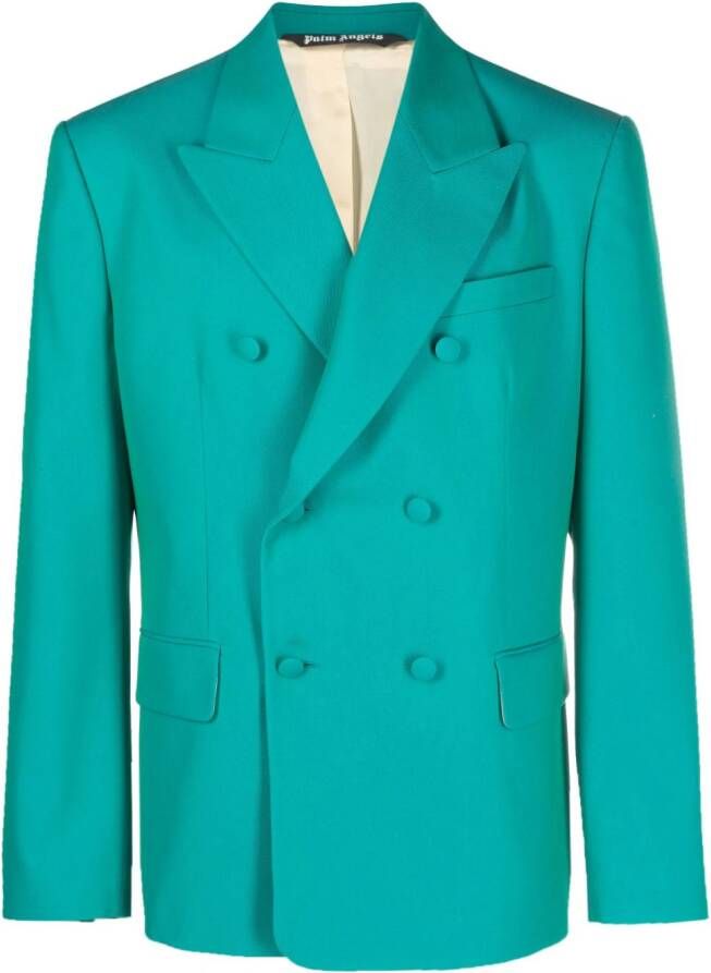 Palm Angels Blazer met dubbele rij knopen Blauw