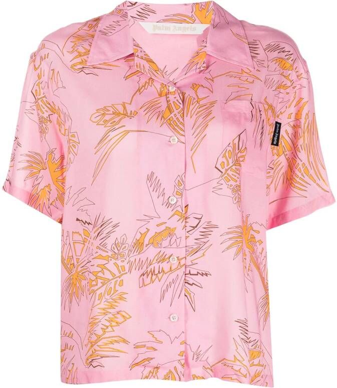 Palm Angels Blouse met print Roze