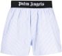 Palm Angels Boxershorts met logo Blauw Heren - Thumbnail 1