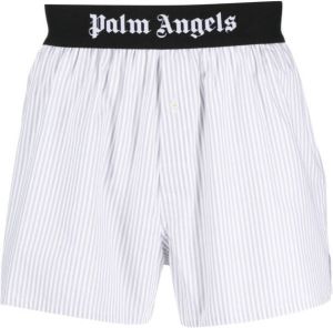 Palm Angels Boxershorts met logoband Grijs