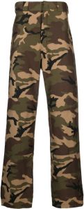 Palm Angels camouflage-print wide-leg trousers Groen