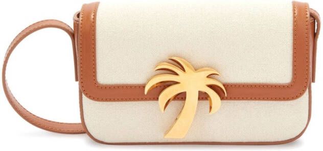 Palm Angels Canvas crossbodytas Beige