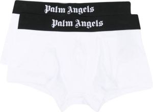 Palm Angels Boxershorts met logoband Wit
