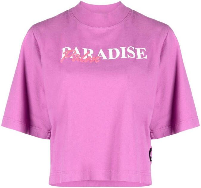 Palm Angels T-shirt met ronde hals Paars
