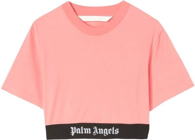 Palm Angels Cropped T-shirt Roze