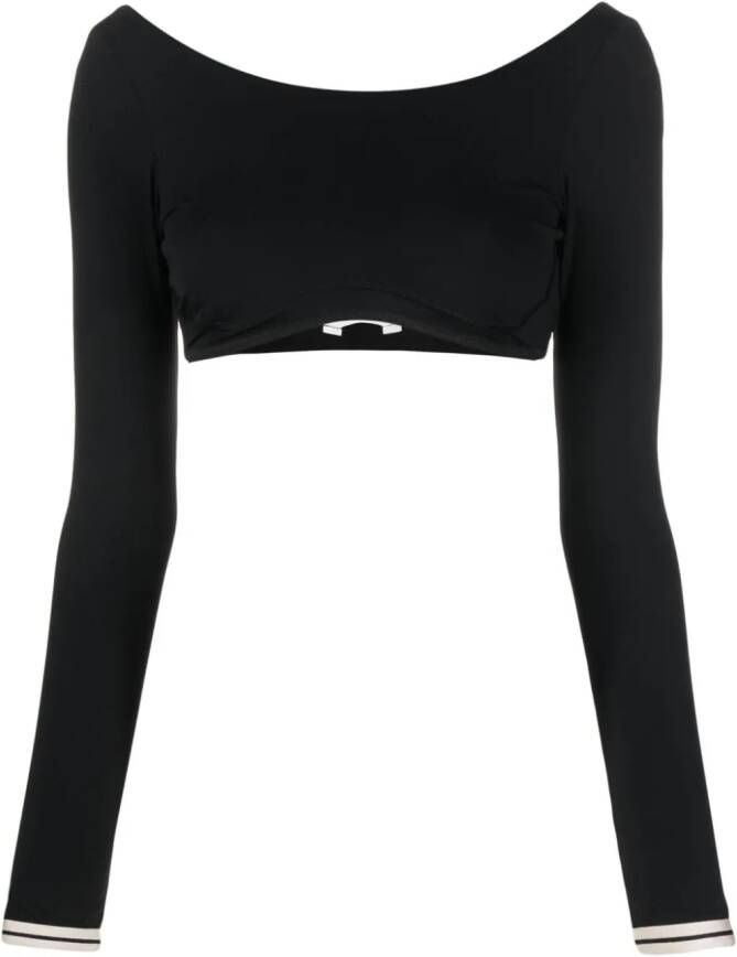 Palm Angels Cropped top Zwart