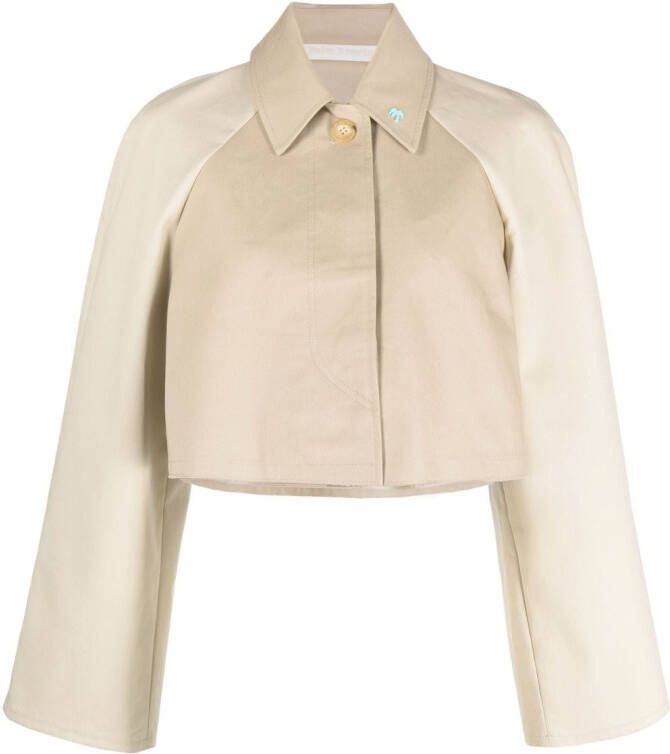 Palm Angels Cropped trenchcoat Beige