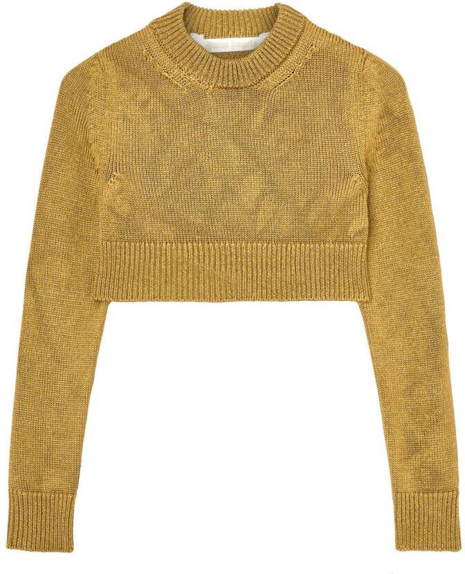 Palm Angels Cropped trui Goud