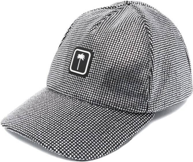 Palm Angels Honkbalpet met kristallen Zwart