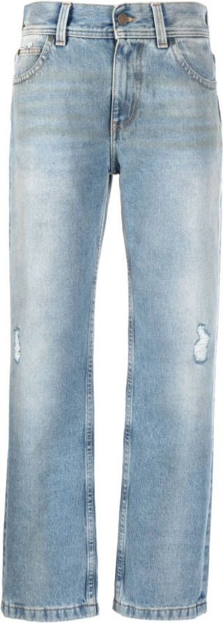 Palm Angels Jeans met gerafeld-effect Blauw