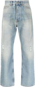 Palm Angels distressed straight-leg jeans Blauw
