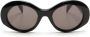Palm Angels Eyewear Doyle zonnebril met rond montuur Zwart - Thumbnail 1