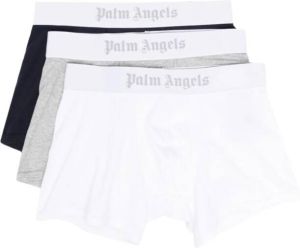 Palm Angels Drie boxershorts met logoband Wit