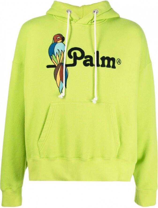 Palm Angels Hoodie met trekkoord Groen