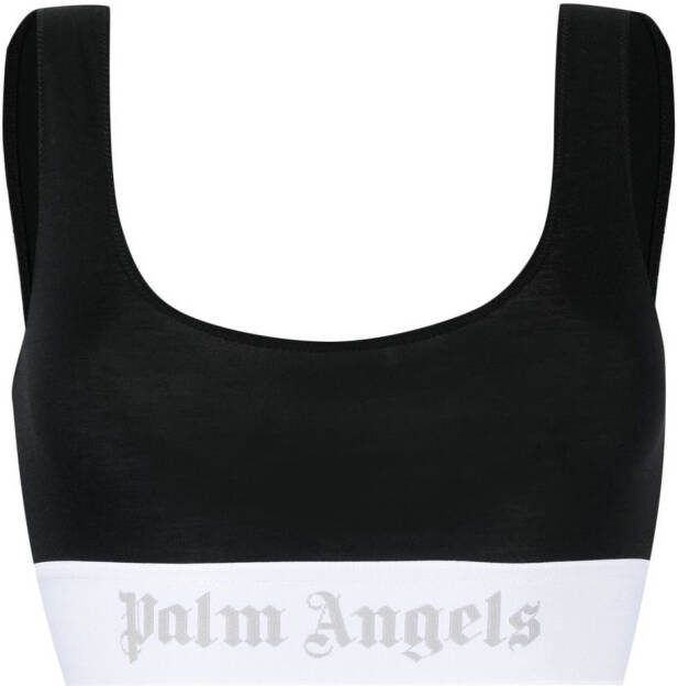 Palm Angels Bh met geborduurd logo Zwart