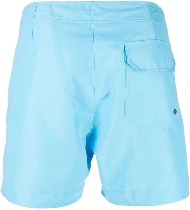 Palm Angels Zwembroek met geborduurd logo Blauw