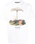 Palm Angels Bedrukt T-shirt White Heren - Thumbnail 1
