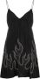 Palm Angels Mini-jurk met vlammenprint Zwart - Thumbnail 1
