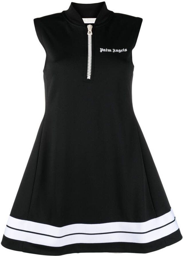 Palm Angels Flared mini-jurk Zwart