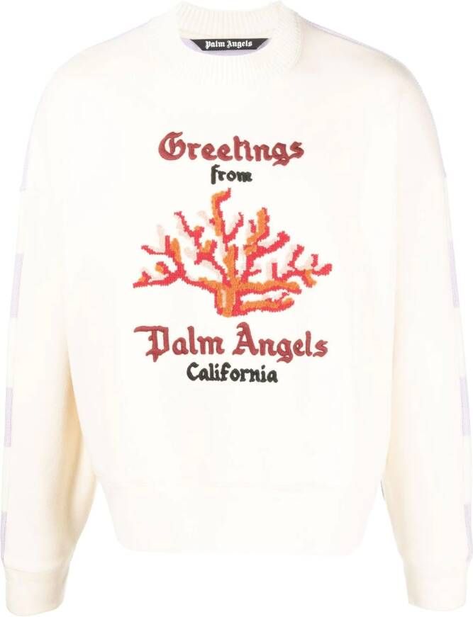 Palm Angels Gebreide sweater Beige