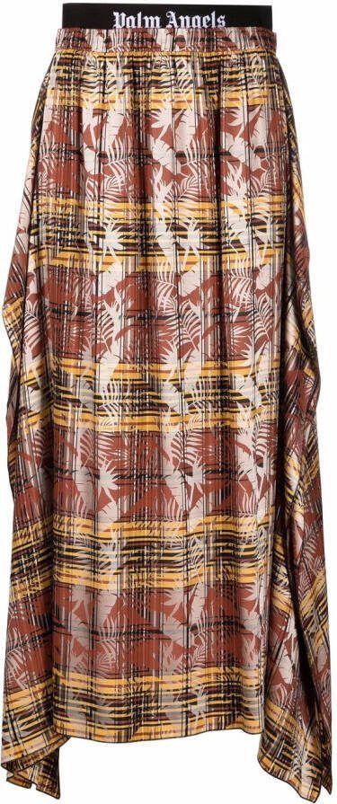 Palm Angels Geruite rok Bruin