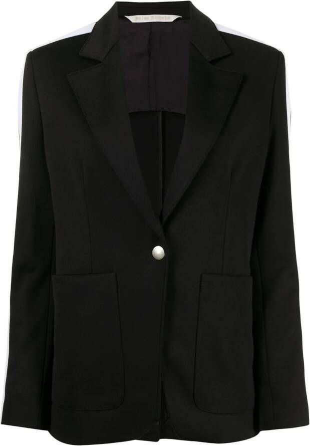 Palm Angels Gestreepte blazer Zwart