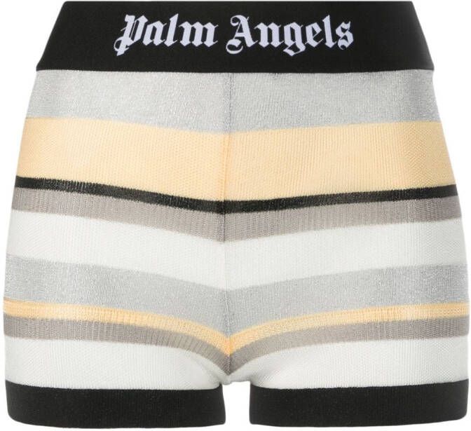 Palm Angels Gestreepte shorts 8401 MULTICOLOR WHITE