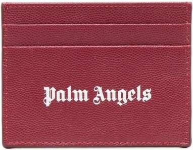 Palm Angels Gothic pasjeshouder met logoprint Rood