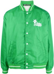 Palm Angels graphic-print bomber jacket Groen