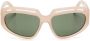 Palm Angels Eyewear Heights zonnebril met vierkant montuur Beige - Thumbnail 1