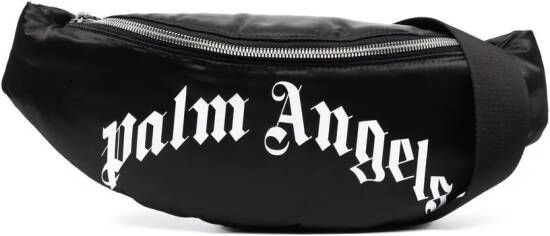 Palm Angels Gebogen Logo Heuptas Riemtas Black Heren