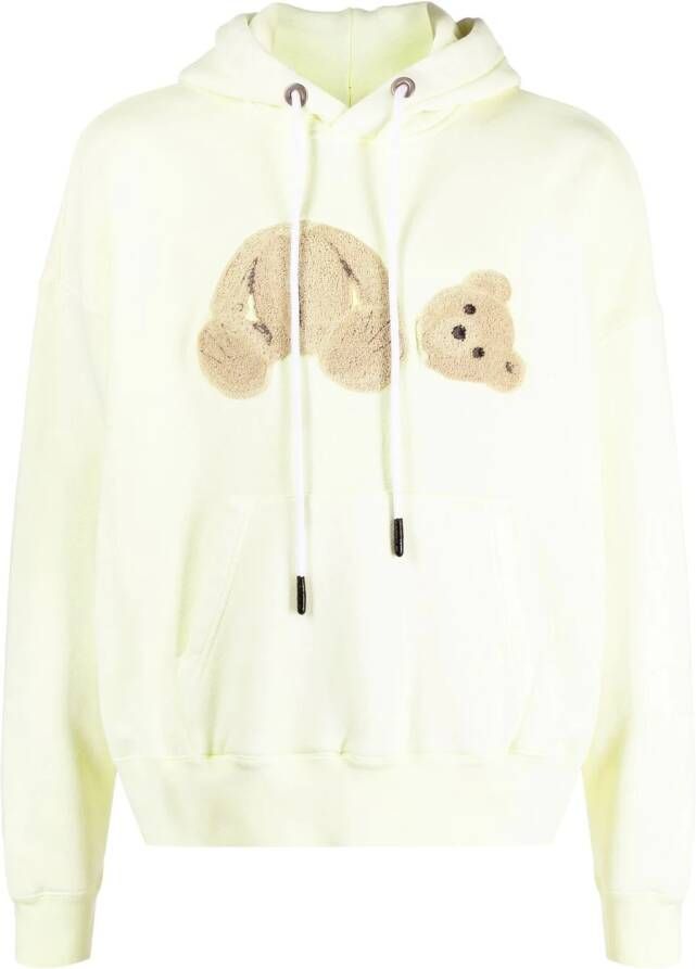 Palm Angels Hoodie met beerpatroon Geel