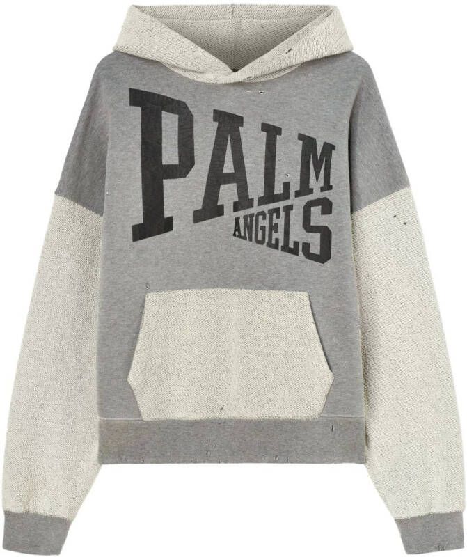 Palm Angels Hoodie met logoprint Grijs