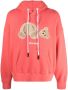 Palm Angels Hoodie met logoprint Oranje - Thumbnail 1