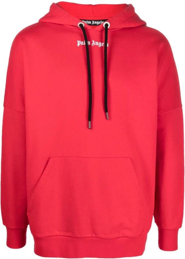 Palm Angels Hoodie met logoprint Rood