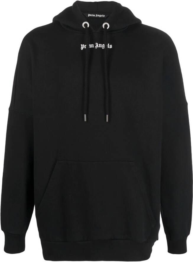 Palm Angels Klassiek logo hoodie Zwart Heren