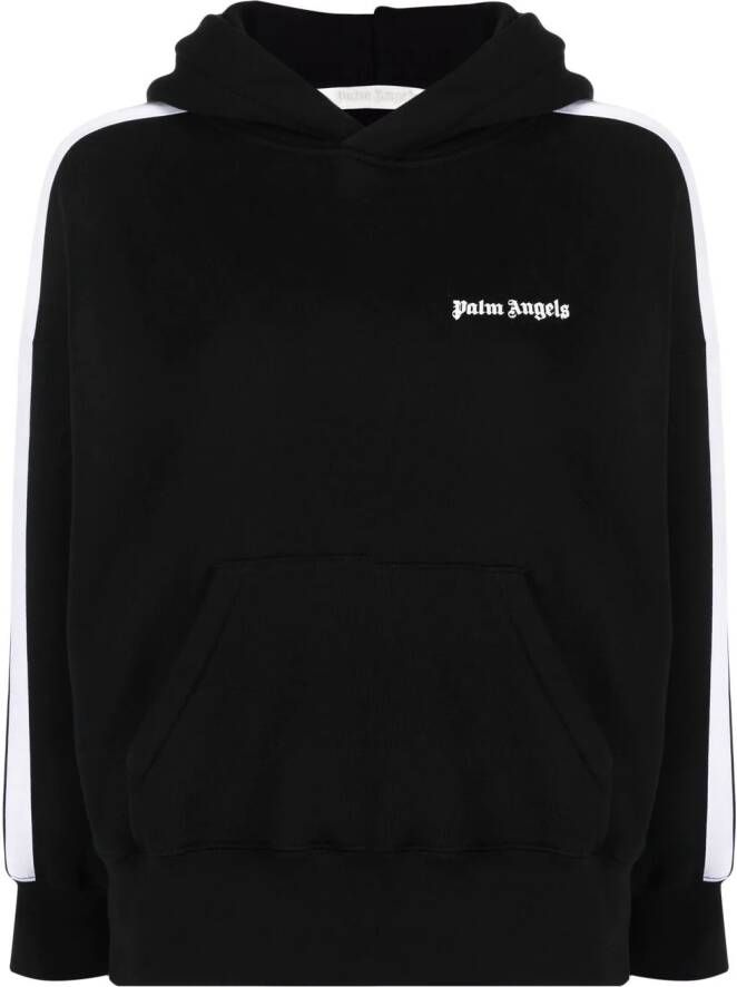 Palm Angels Hoodie met zijstreep Zwart