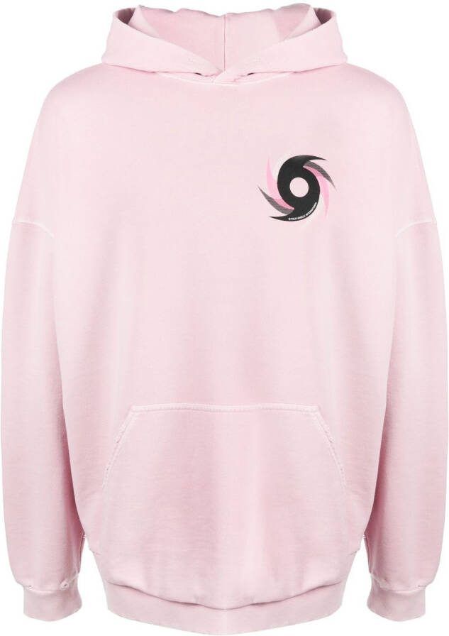 Palm Angels Hoodie met print Roze